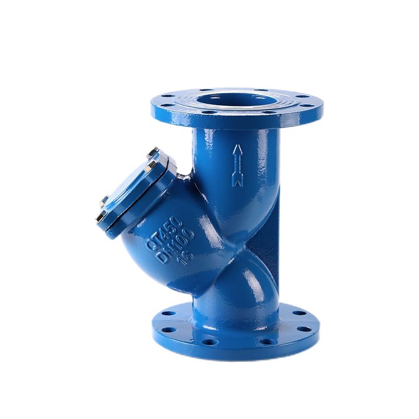 Y Type Flange End Strainer with Drain Cap