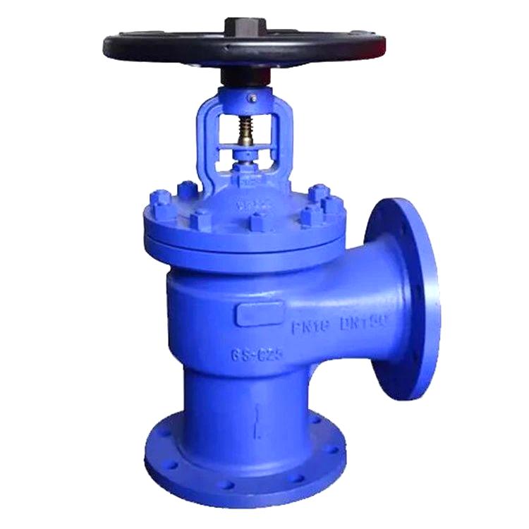 DIN3352 Angle Bellows Seal Globe Valve Flanged Wcb PN16 PN25 PN40