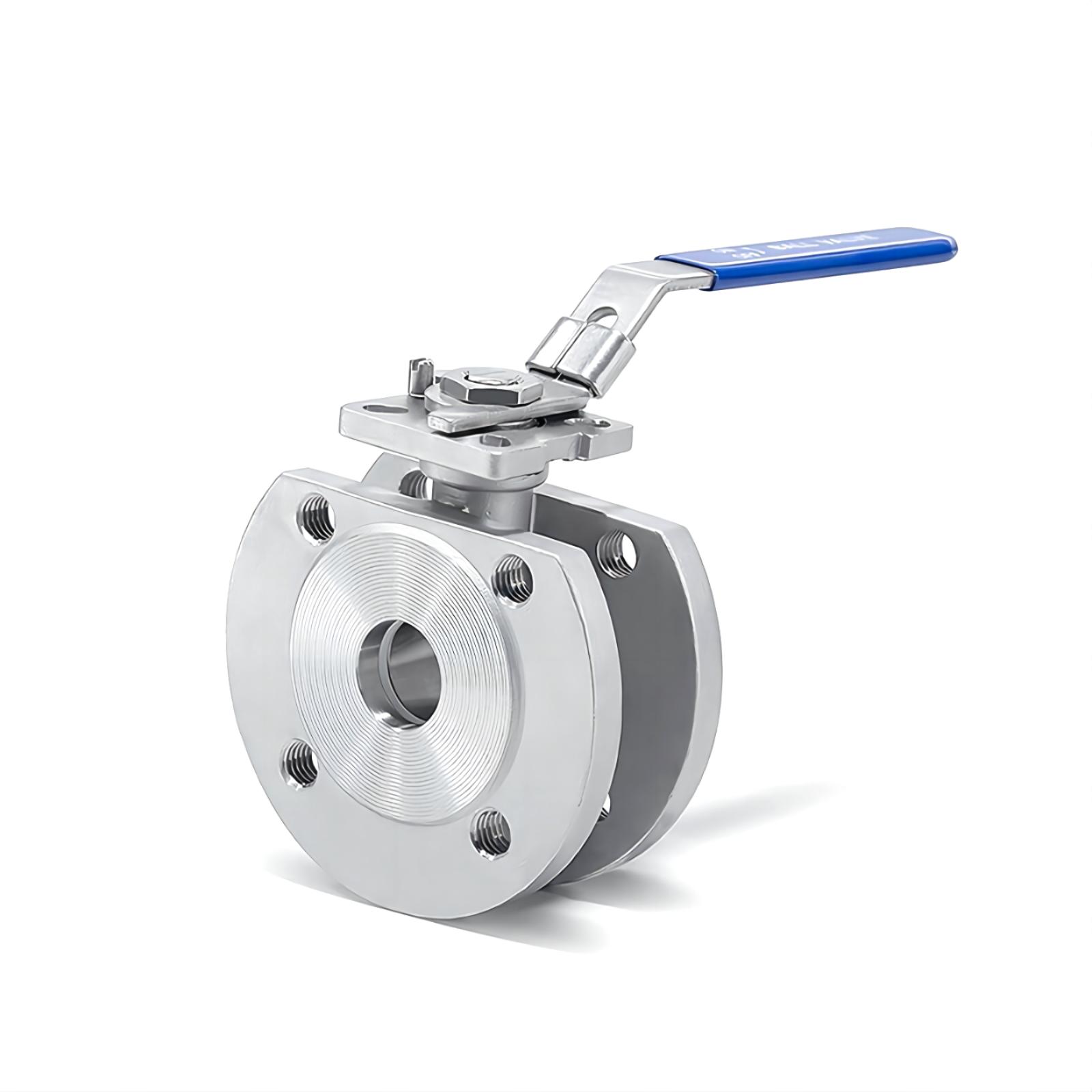 Stainless steel wafer type flanged ultra thin Italian ball valve 