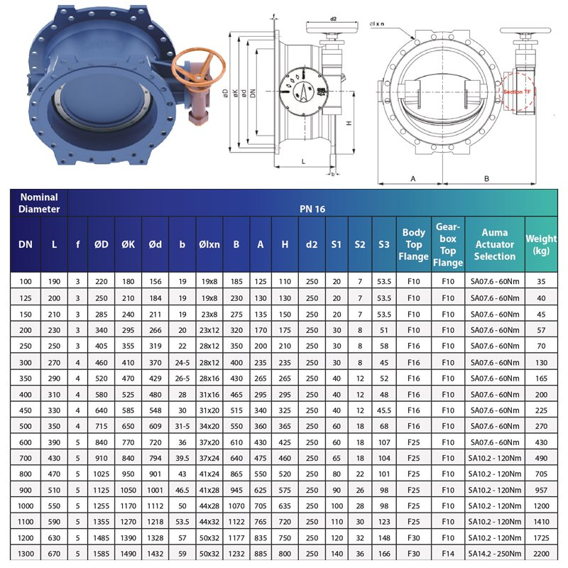 Flange Style Double offset Butterfly Valve-Resilient Seated (5)