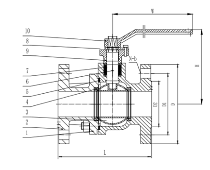DIN3357 Cast iron ball valve PN16 (3)
