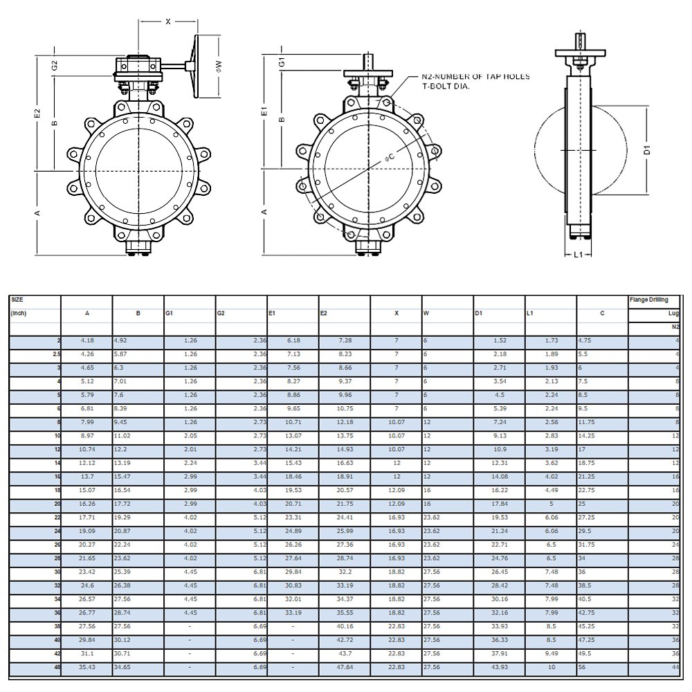 Lug Type Double Offset Butterfly Valve- Resilient Seated (1)