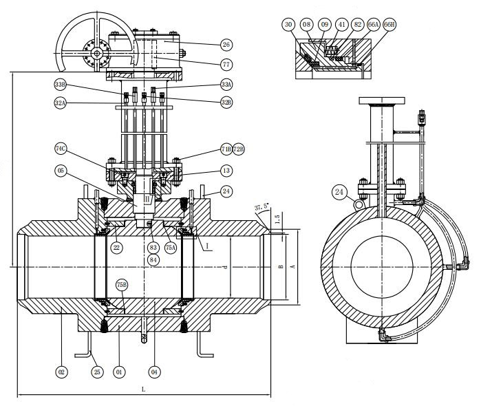 Underground Fully Welded Steel Ball Valve (1)