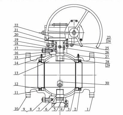 Cast Steel WCB 2pc Ball Valve (14)