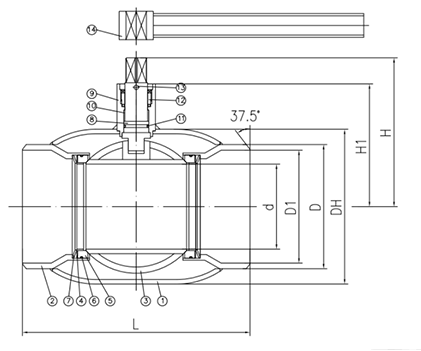 Maual Fully Welded Ball Valve handle operated (6)