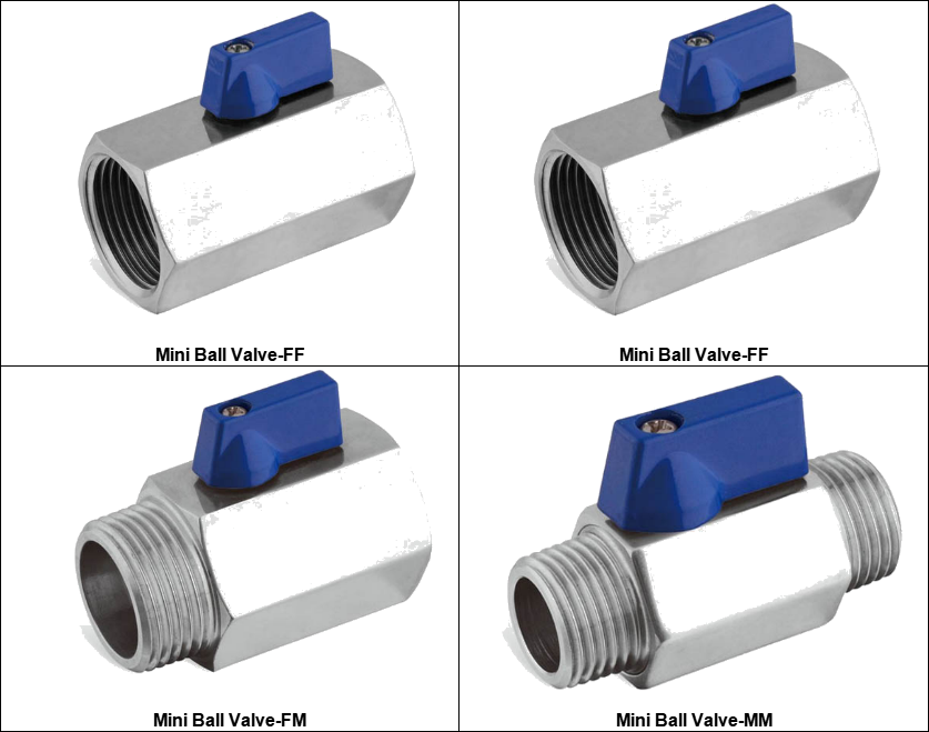 Stainless Steel Mini Ball Valve BSP NPT (4)