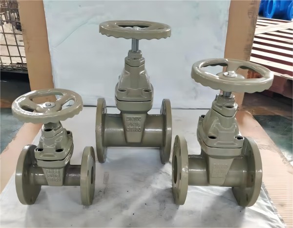 Gray painted finish cast iron valves shipped
