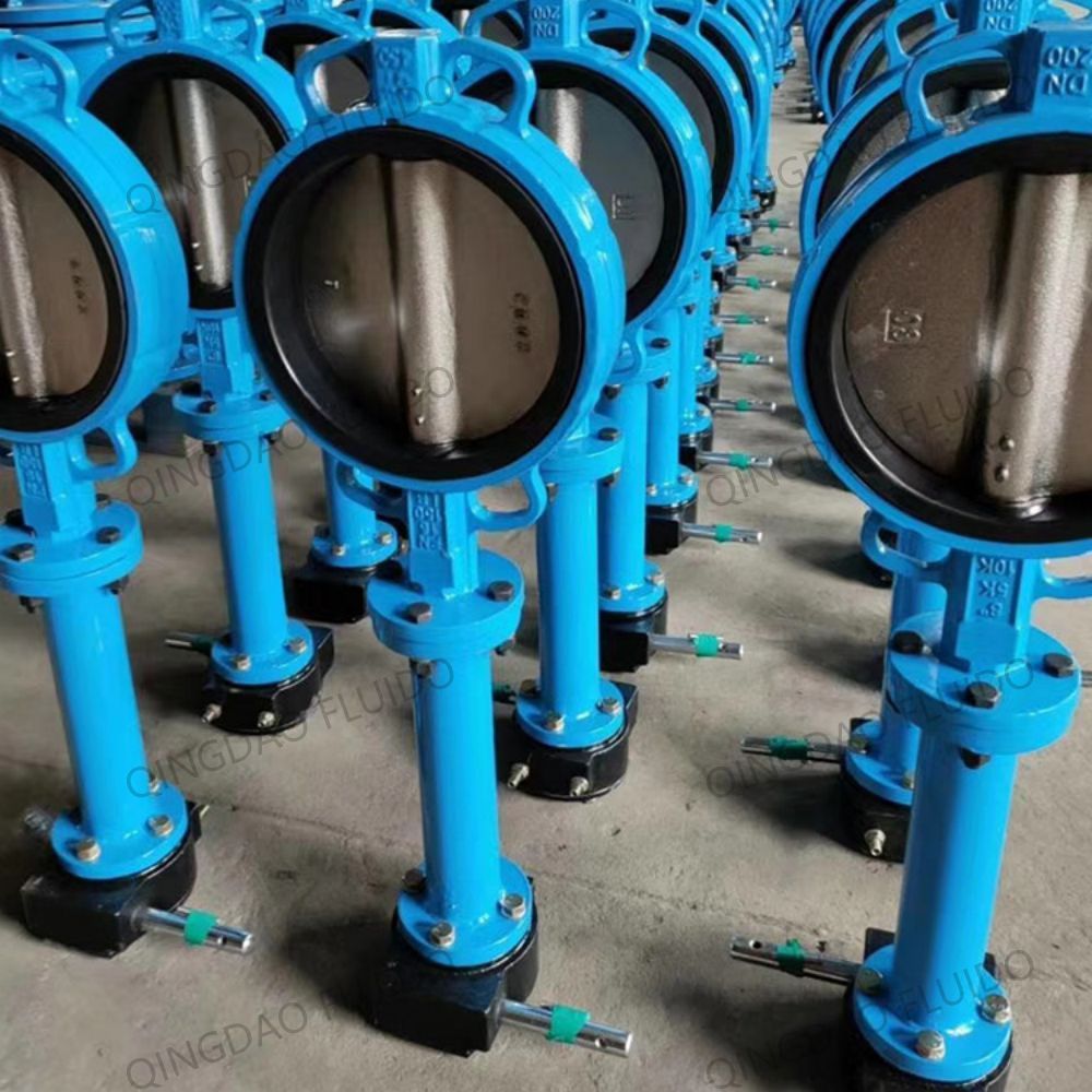 Where are extended stem butterfly valves mainly used?