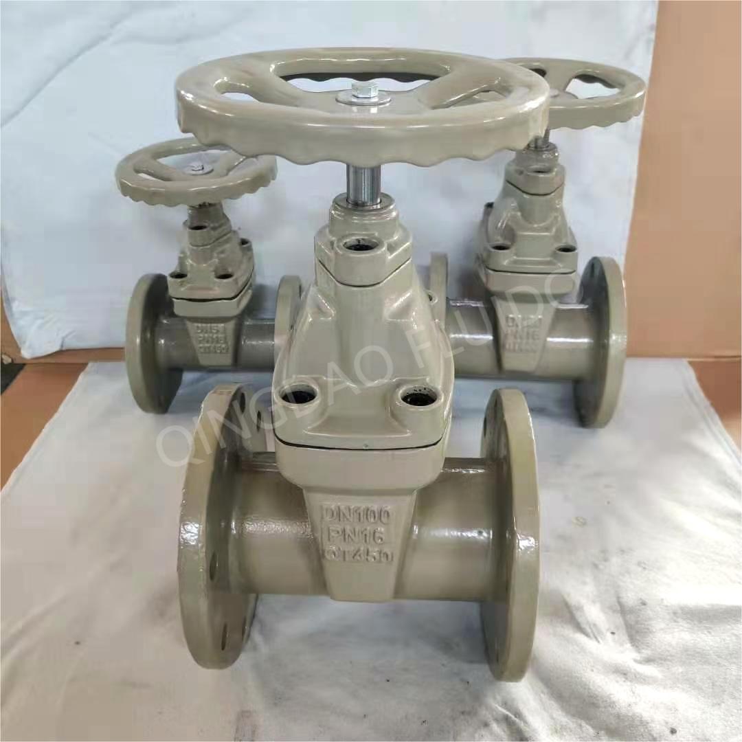 Gray painted finish cast iron valves shipped (2)