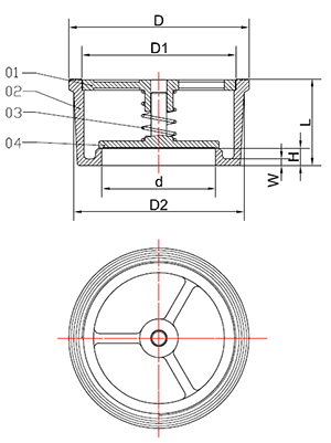 Stainless steel spring Singe Disc Wafer Check Valve